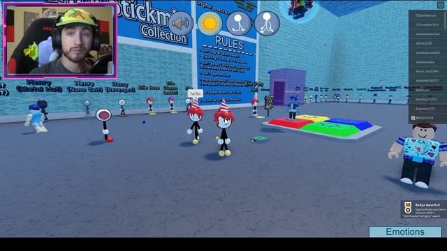 How to get "RED-HEADED PARTYGOER" BADGE + ELLIE (PARTY HAT) MORPH in HENRY STICKMIN 3D RP - Roblox смотреть онлайн