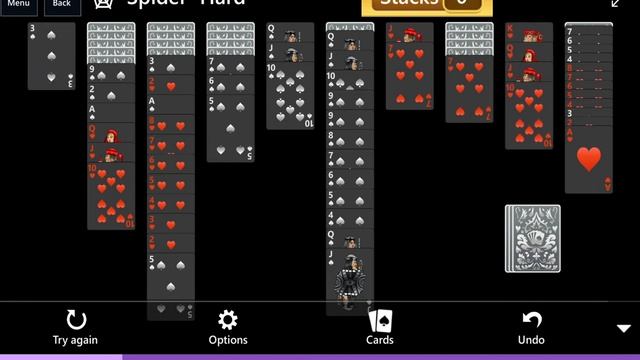 Star Club\Solitaire Dark\Spider: #4 Spider - Hard - Finish 3 stacks смотреть онлайн