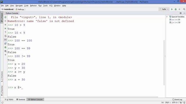 Boolean, Comparison Operators and Logical Operators in Python | python tutorials смотреть онлайн