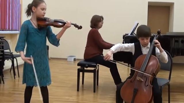 А. Дворжак.Юмореска.Новикова Глафира, 8 л.(скрипка), Сальцинов Алексей, 9 л.(виолончель) смотреть онлайн