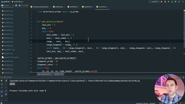 Python Project Euler - 58 , 59 смотреть онлайн