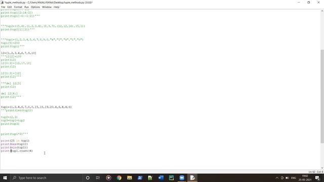 Tuple Methods in Python || Python Tutorial -6|| Python Tutorial in Hindi смотреть онлайн