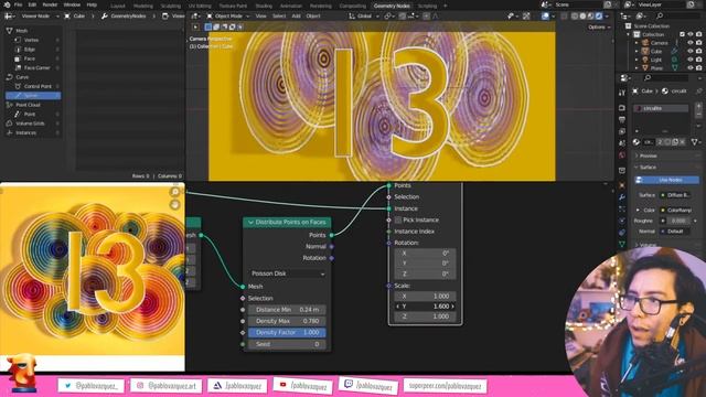 Tutorial Geometry Nodes - Fiebre de Nodos por la Noche ✨ Español смотреть онлайн