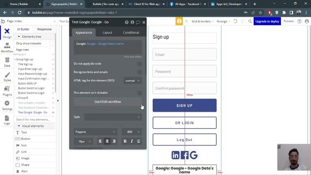Social Login with Google, Facebook & LinkedIn in Bubble.io | Bubble.io Social Login OAuth | PART - смотреть онлайн
