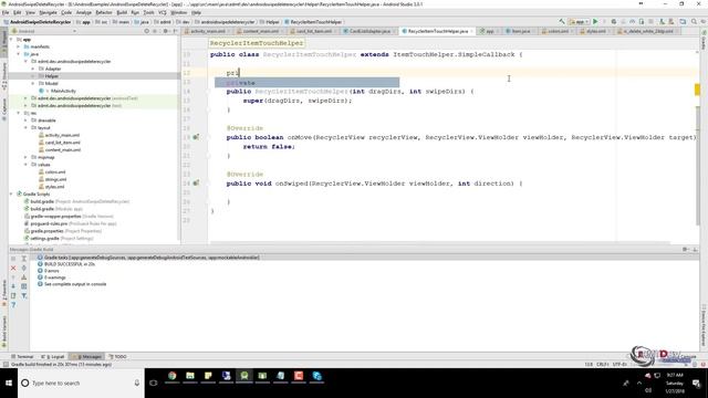 Android Development Tutorial - Swipe To Delete RecyclerView Item смотреть онлайн