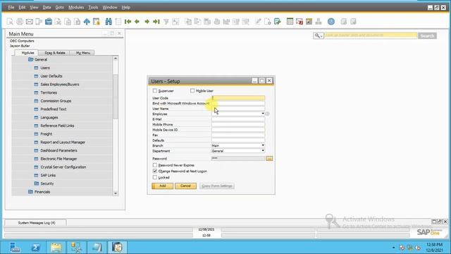 How to reset and change Sap user password смотреть онлайн