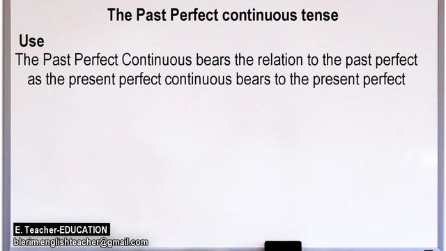 PAST PERFECT CONTINUOUS TENSE - E.T - Education смотреть онлайн