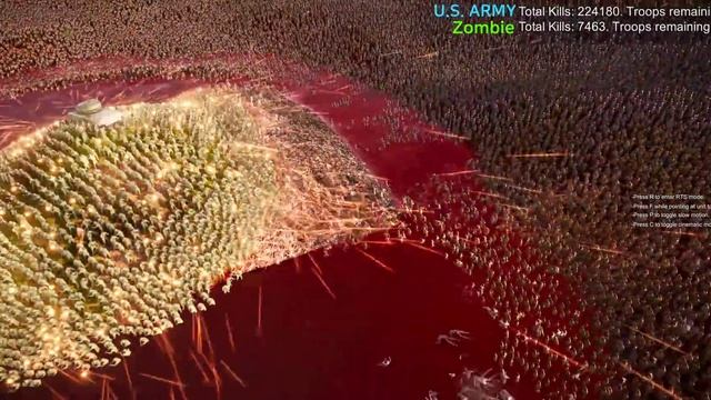How to fill the moat with the blood of 500K Zombies - Ultimate Epic Battle Simulator 2 UEBS2 смотреть онлайн