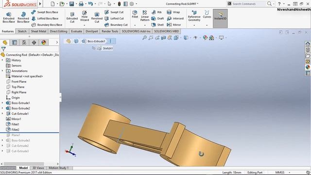 Four Cylinder Engine Assembly || SolidWorks Tutorial смотреть онлайн