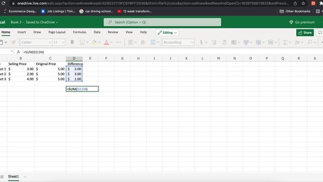 Excel - SUM for all column values смотреть онлайн