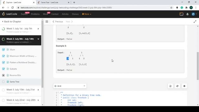 Leetcode 100. Same Tree | July leetcode challenge day -13| Java, C++ solution смотреть онлайн
