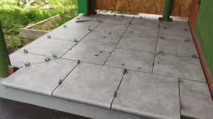 Укладка плитки на металлическую поверхность.