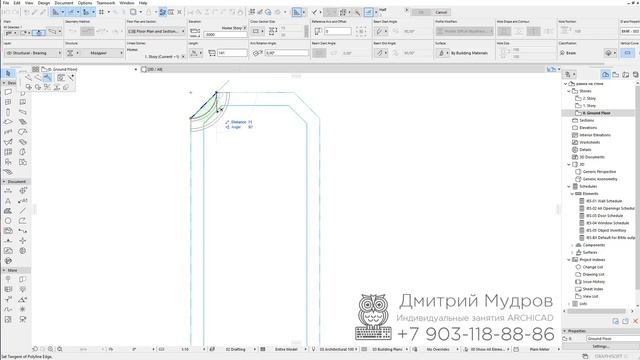 Archicad - Рамки из лепнины на стене - Метод 2 смотреть онлайн