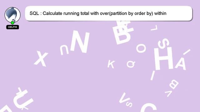 SQL : Calculate running total with over(partition by order by) within update statment смотреть онлайн