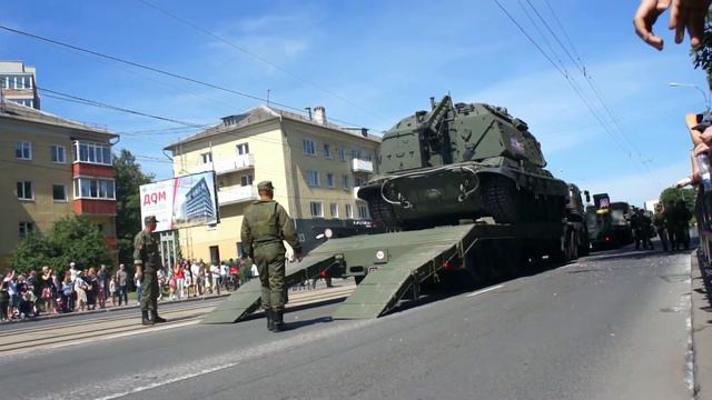 Погрузка гаубицы "Мста С" на трал смотреть онлайн