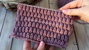 Объемный пышный узор на основе английской резинки