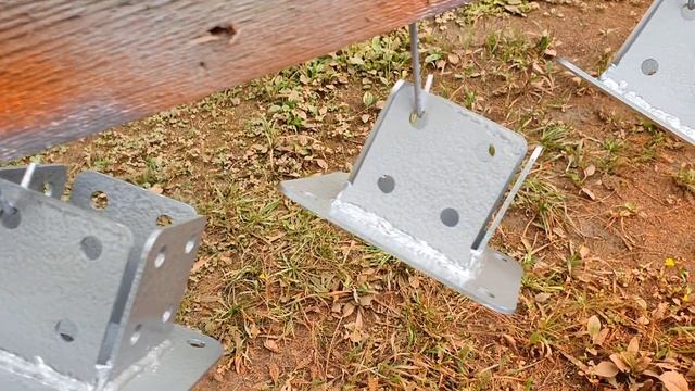 190 Делаем навес Кронштейны для столбов 5 смотреть онлайн