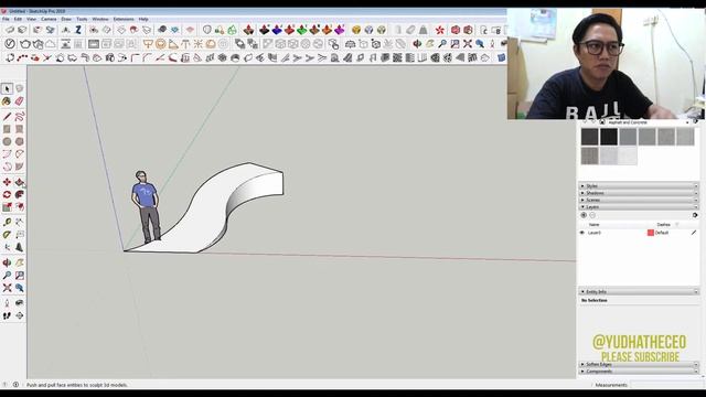 Sketchup Tutorial Beginners | How To Make Slope Path in Sketchup WITHOUT PLUGINS смотреть онлайн