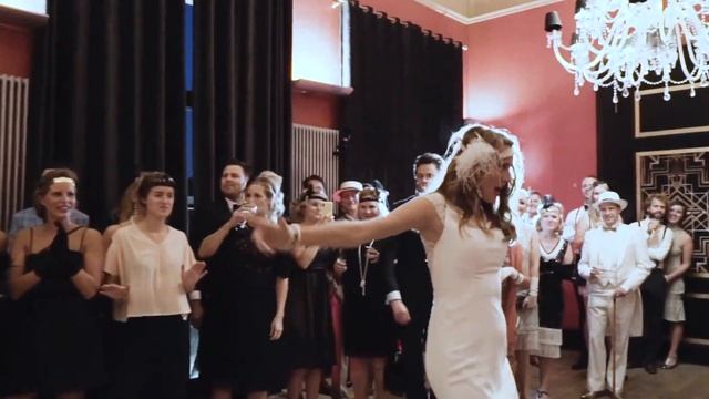 Great Gatsby Style Wedding Dance 'A LITTLE PARTY NEVER KILLED NOBODY'