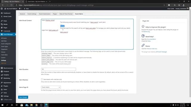 WordPress Event Alert Settings - Step By Step Guide смотреть онлайн