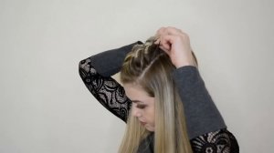 Прическа с плетением - Коса ИРОКЕЗ + Объемный Высокий Хвост / Прическа на последний звонок 2018