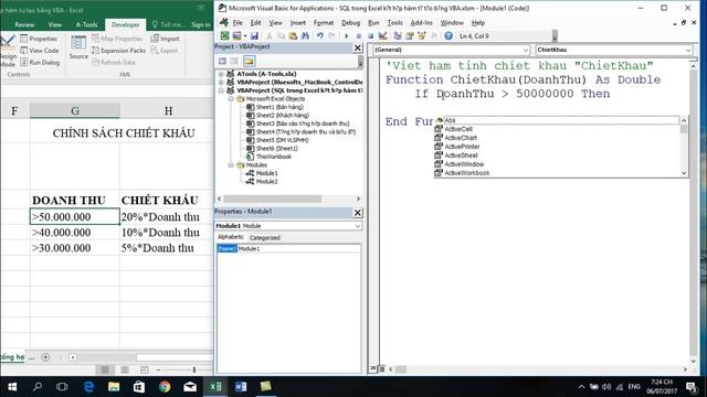 Lập trình VBA đưa hàm tự tạo vào câu lệnh SELECT- SQL trong Excel - Đỉnh cao Excel смотреть онлайн
