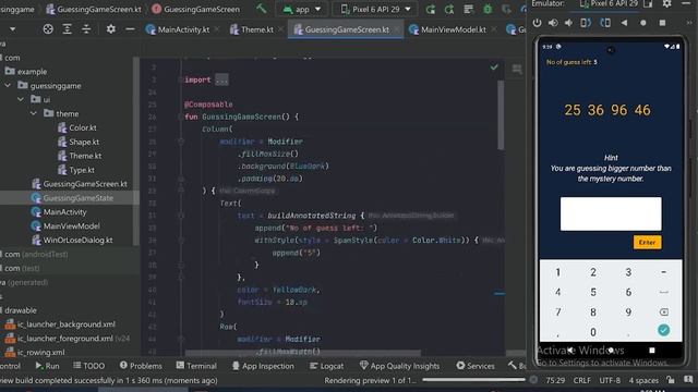 Number Guessing Game in Jetpack Compose | English | Android Studio | Kotlin смотреть онлайн