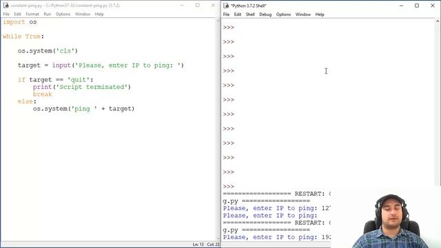 How To Have Continuous Ping with User Input - Python смотреть онлайн