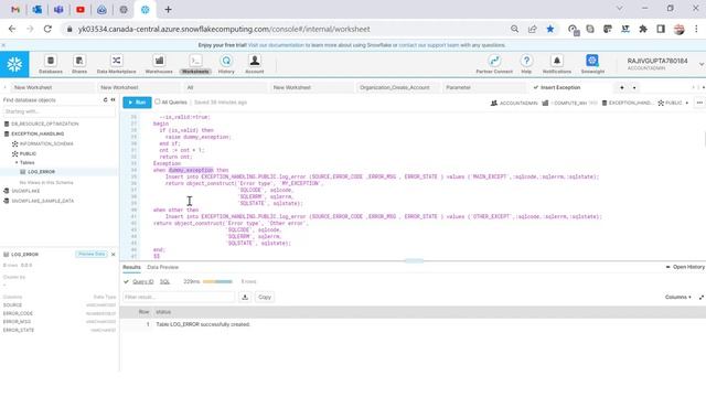 Snowflake Scripting Series: Exception Handling - Store Exception | Rajiv Gupta Learn Everyday смотреть онлайн