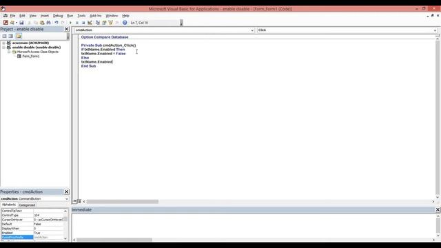 Microsoft Access VBA # 1 | How to enable and disable field смотреть онлайн
