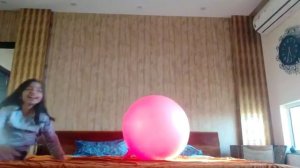 Use Bouncy ball perfect workout. HOPITTY HOP BALL exercise for kids and adults.Gym yoga ball bounce