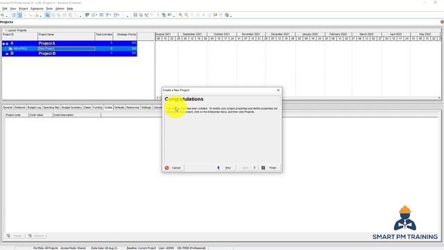 3. Create a Project in Primavera P6 смотреть онлайн