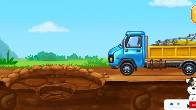 Игры для детей . Мультики для детей. Транспорт . Бетономешалка . Строим фонтан смотреть онлайн