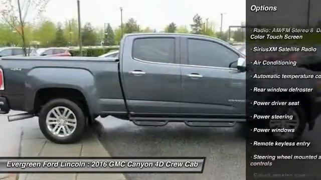 2016 GMC Canyon Issaquah WA 17-2885A смотреть онлайн