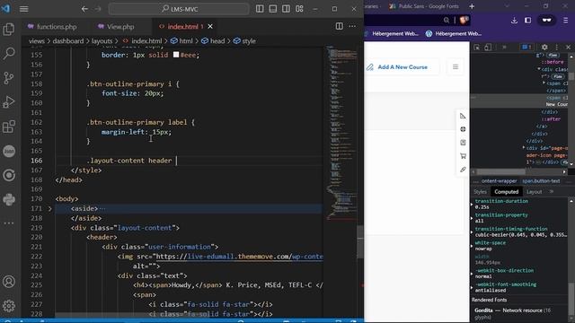 PHP MVC LMS #021 - Dashboard Layout - Part 04 смотреть онлайн