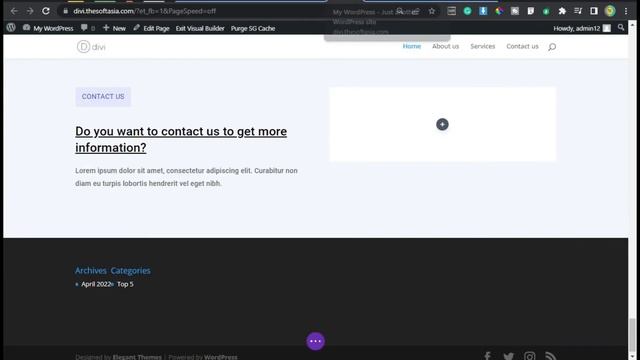 21 - Create Contact Us Section - How to Build a WordPress Website with Divi (Step-By-Step) смотреть онлайн