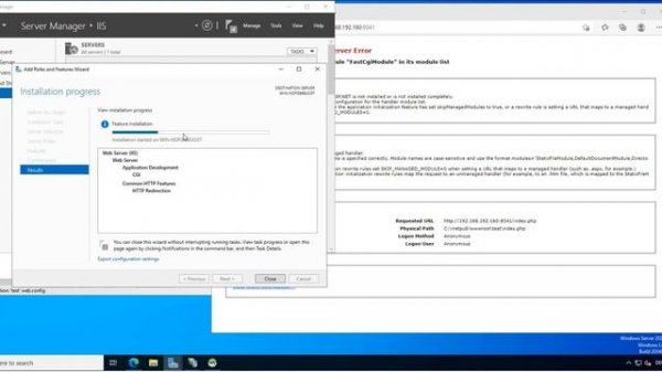 http error 500.21 - internal server error IIS Server Windows 2022