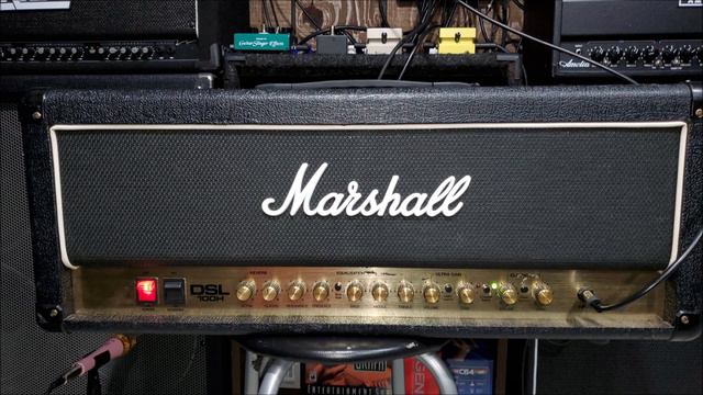 Marshall DSL100H - green channel boosted with Jet City Guitar Slinger OD смотреть онлайн