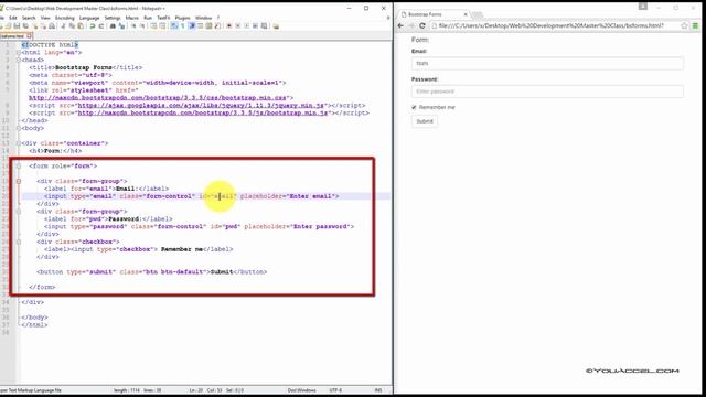 Bootstrap Forms - Vertical and Inline | Tutorial смотреть онлайн