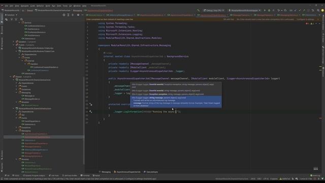 Building Modular Monolith with ASP.NET Core, .NET 5 and C# 9 - Async Dispatcher смотреть онлайн