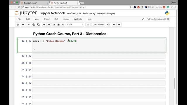 19 Installation and Setup Python Crash Course, Part 3 Dictionaries смотреть онлайн
