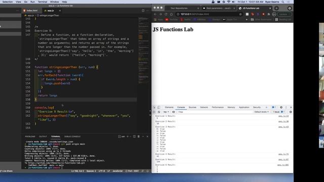 Daily Code Challenge 10/1 & JS Functions Lab Review смотреть онлайн