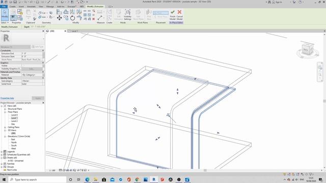 How to draw/create a curved window on curved wall - Revit 2020 tutorial - step by step смотреть онлайн