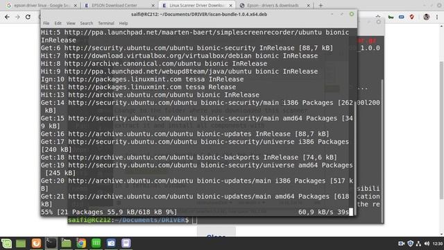 Install Driver Scanner Epson L210 Linuxmint 19