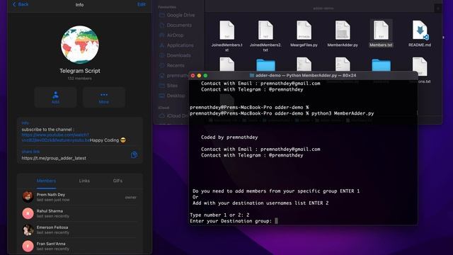 Telegram Scrapper and Member Adder pyrogram Script Updated April 2022 | username and userid adding смотреть онлайн