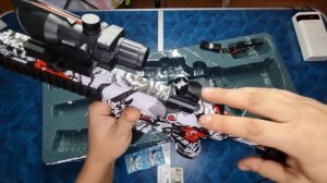 Автомат М416 стреляющий гидрогелиевыми пулями (орбизами)