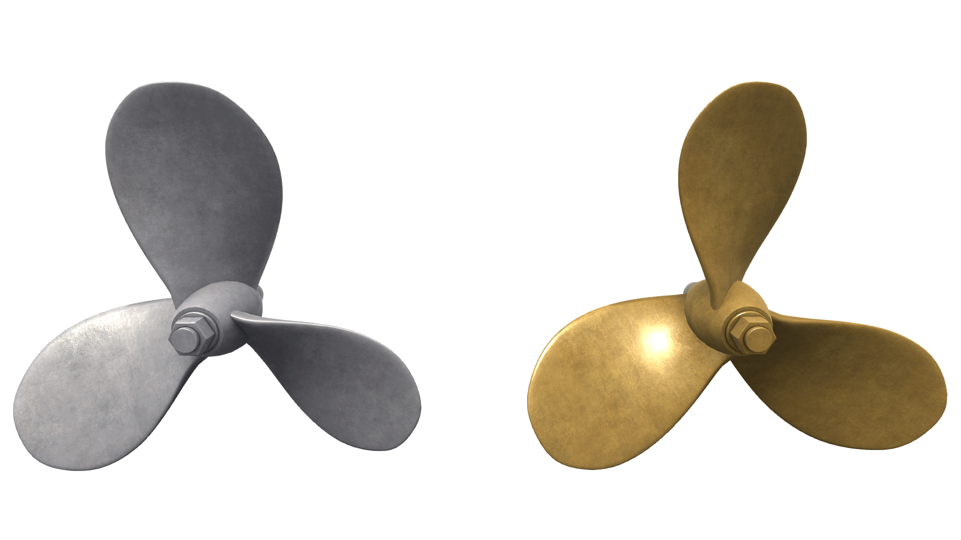 3D model.  Ship screw F3. Гребной винт.