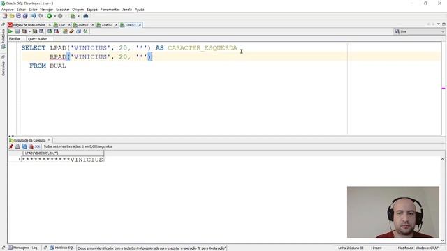 Funções do Oracle - LPAD, RPAD, LENGTH, SUBSTR смотреть онлайн