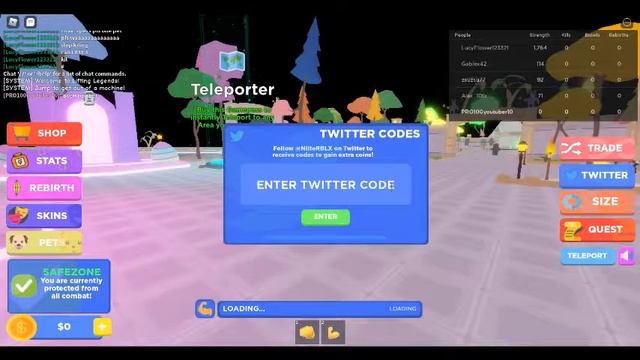 ВСЕ СЕКРЕТНЫЕ КОДЫ НА ПРОКАЧКУ В Lifting Legends Simulator?! смотреть онлайн