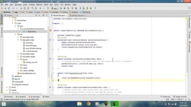 Android Studio Tutorial Español 1.3 | Botones, eventos y cambiar imagenes en ImageView смотреть онлайн